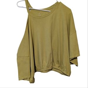 Offline By Aerie Distressed Off the Shoulder Cropped Shirt Size XXL